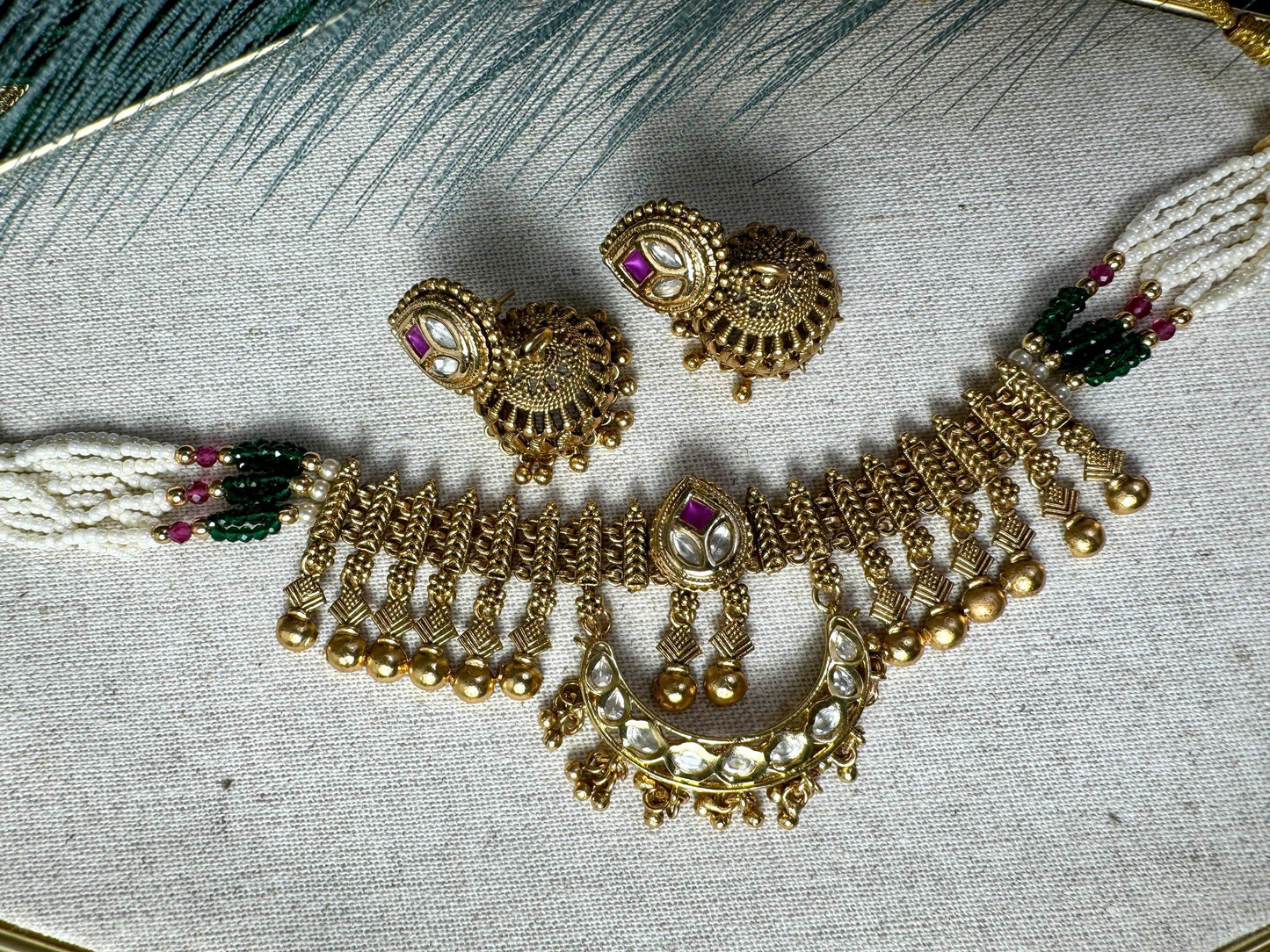 Antique Gold Choker Set- Charisma 1017