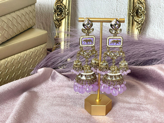 Luxurious Handcrafted Lavender Earrings