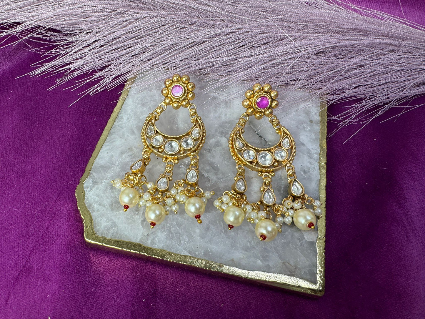 Green Pink Kundan Choker- Roar 1029