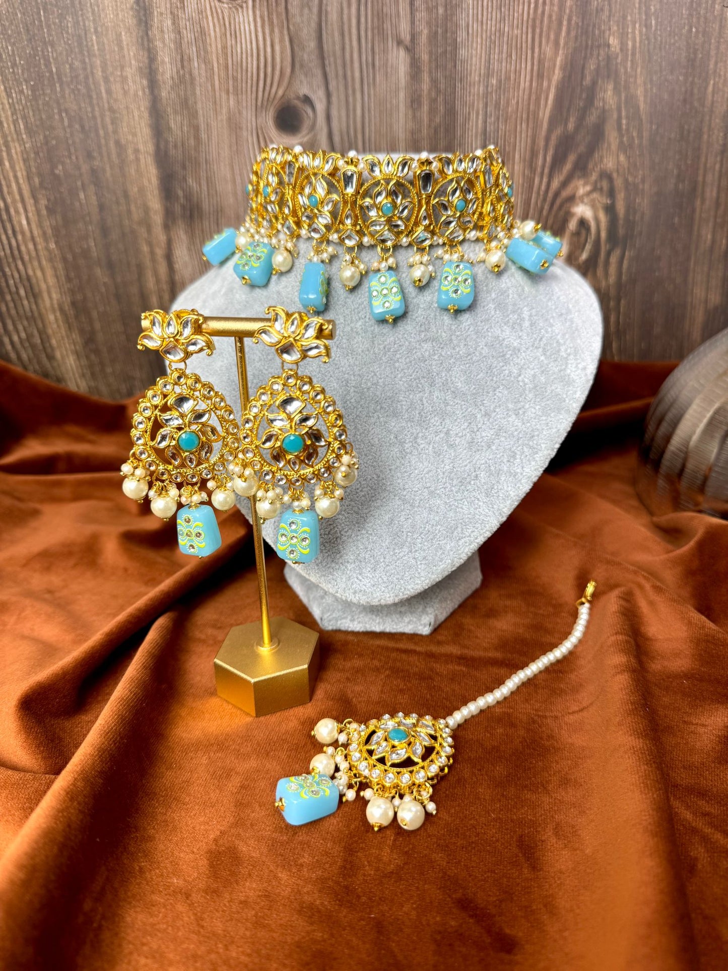 Baby Blue Meenakari Set- Charisma 1005
