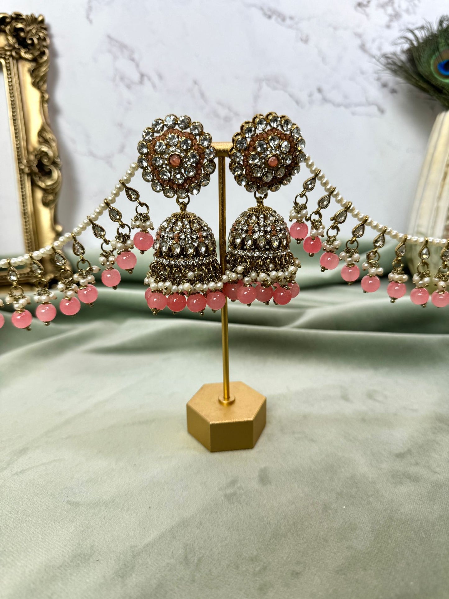 Pink Coral Pearl Choker - Grace 1004