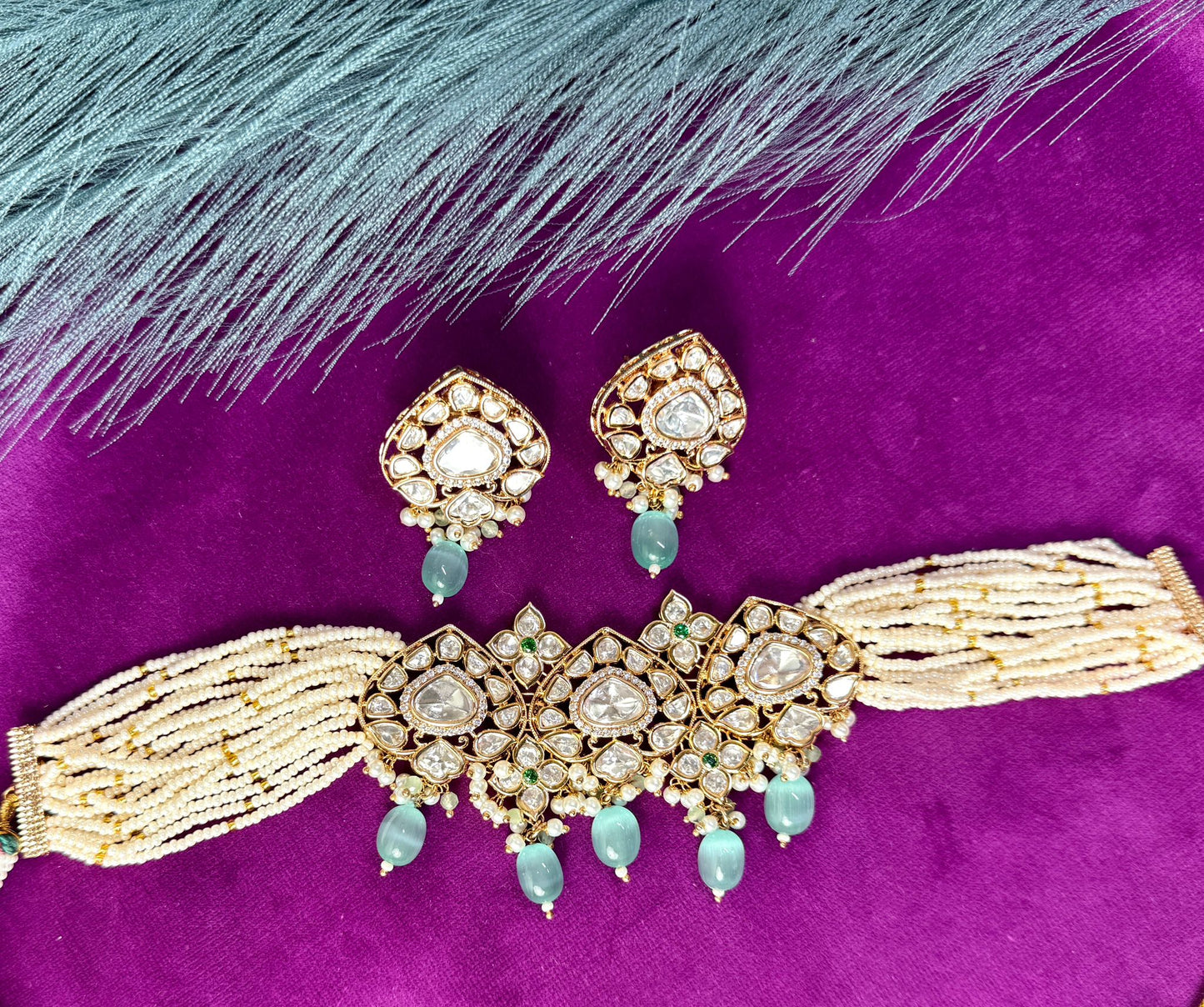 Baby Blue Tyaani Choker- Roar 1016