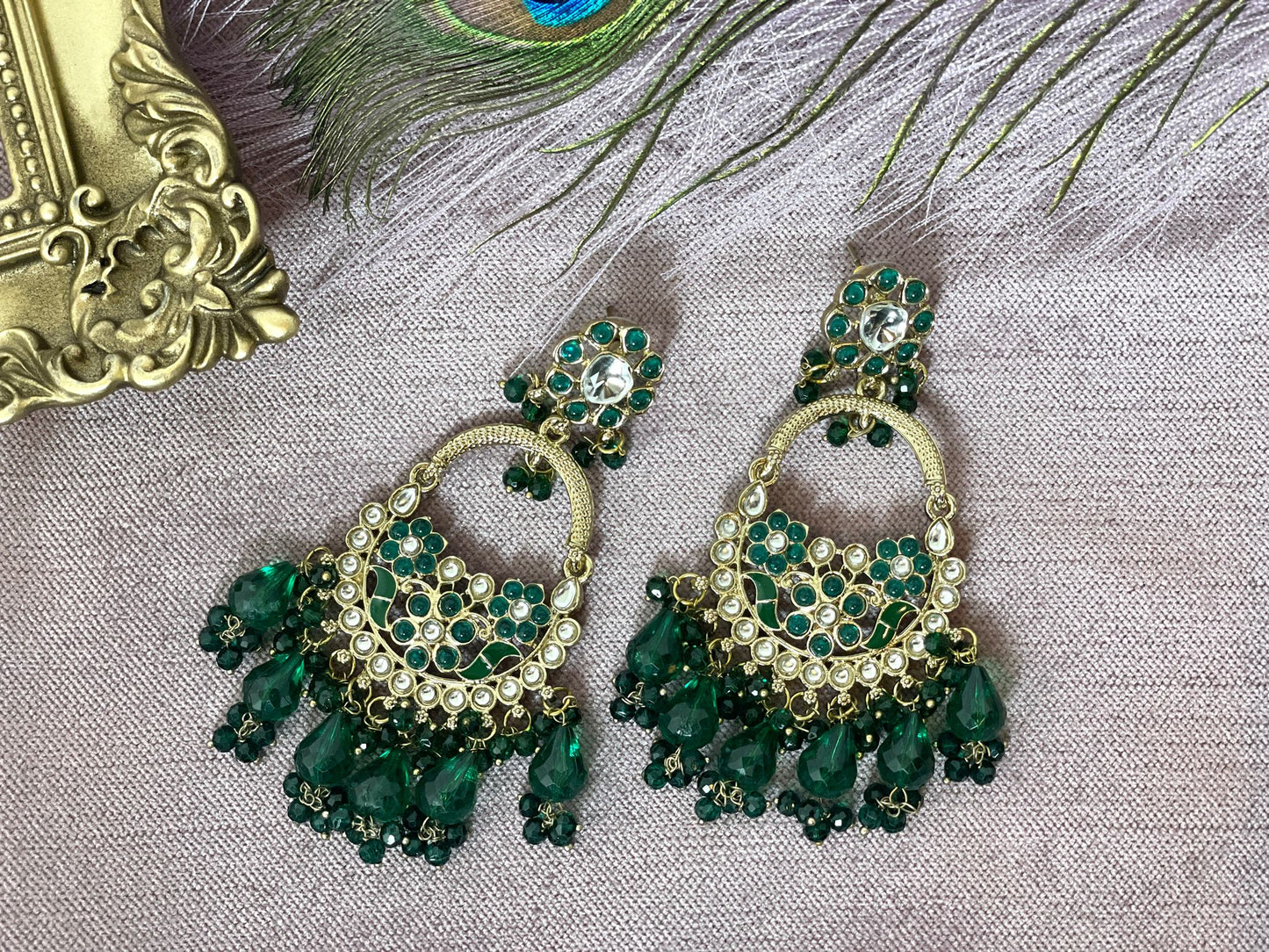Emerald Green Chandbalis - Aura 1010