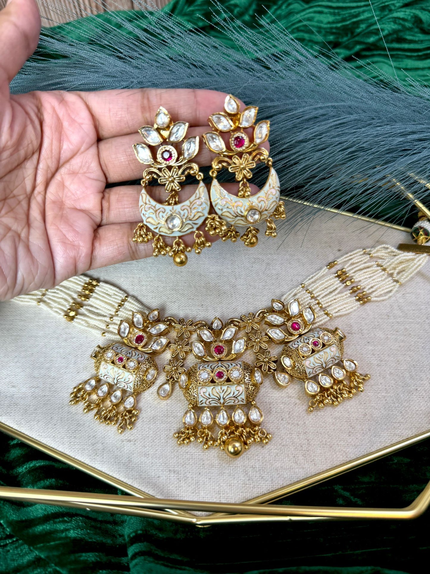 Pearl Meenakari Choker- Charisma 1010