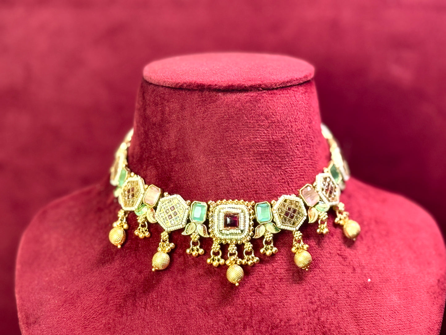 Multicolor Gold Necklace Riva 1002