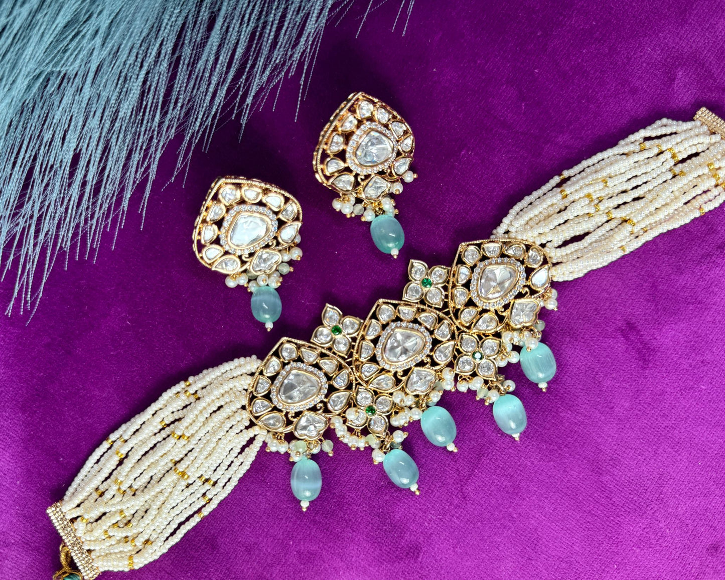 Baby Blue Tyaani Choker- Roar 1016