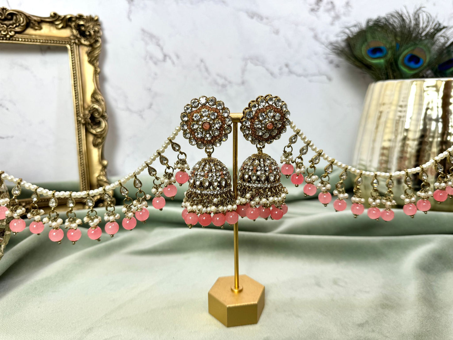 Pink Coral Pearl Choker - Grace 1004