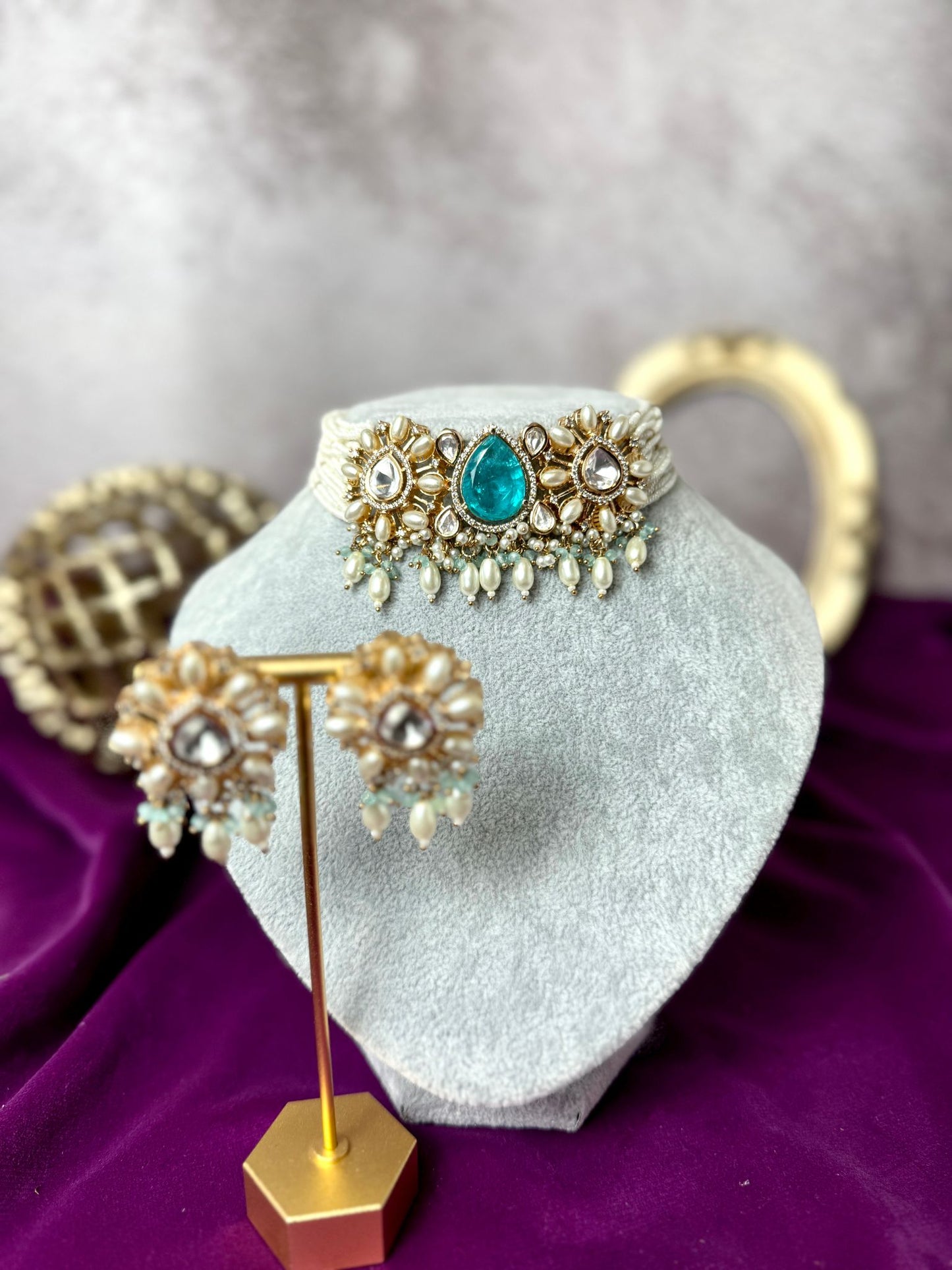 Blue Tyaani Choker Set- Roar 1006