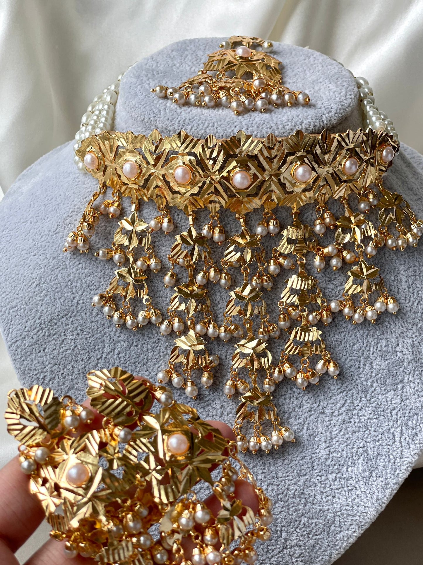Gold plated Jadau Set