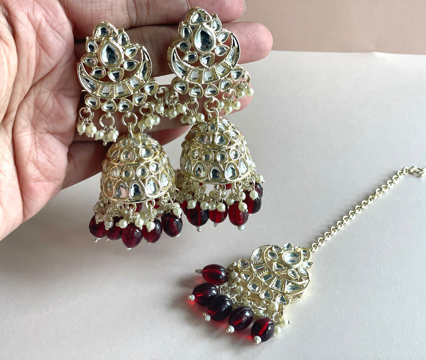 Soma Tikka Set- Maroon