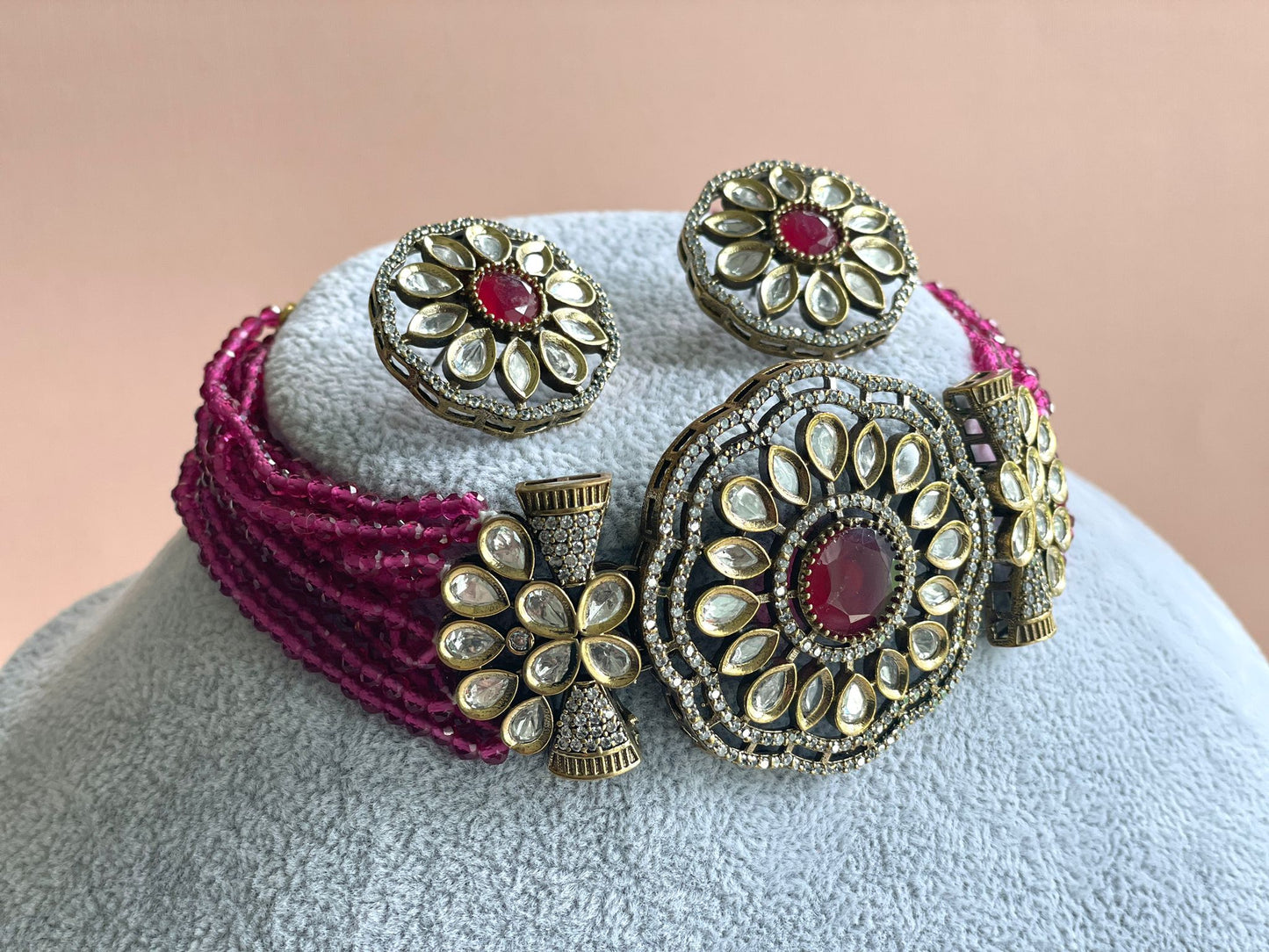 Magenta Victorian Indian Set