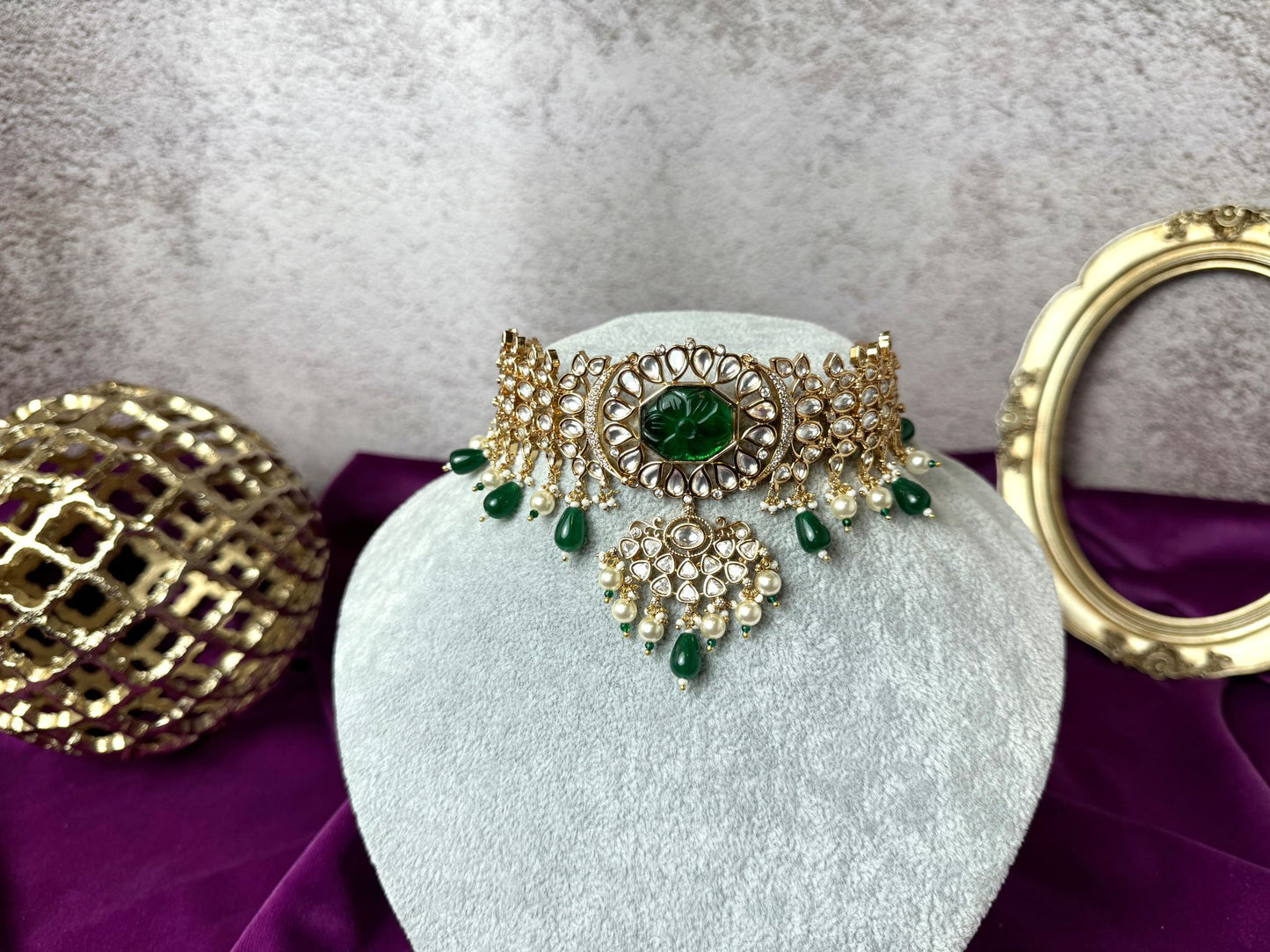 Emerald Green Kundan Set- Roar 1010