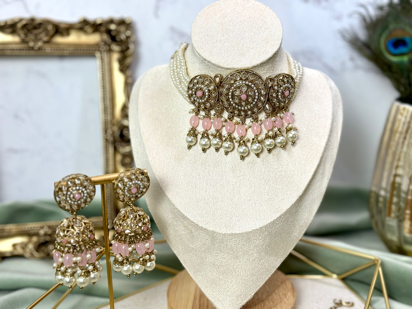 Baby Pink Pearl Choker - Grace 1002
