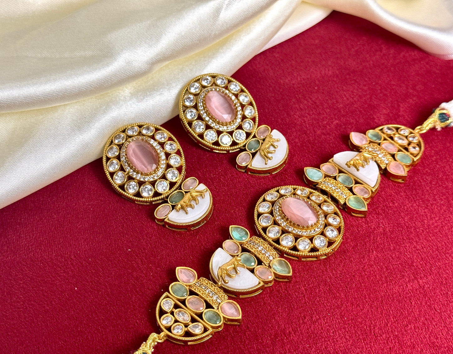 Pink Mint Green Victorian Set Swarna 1008