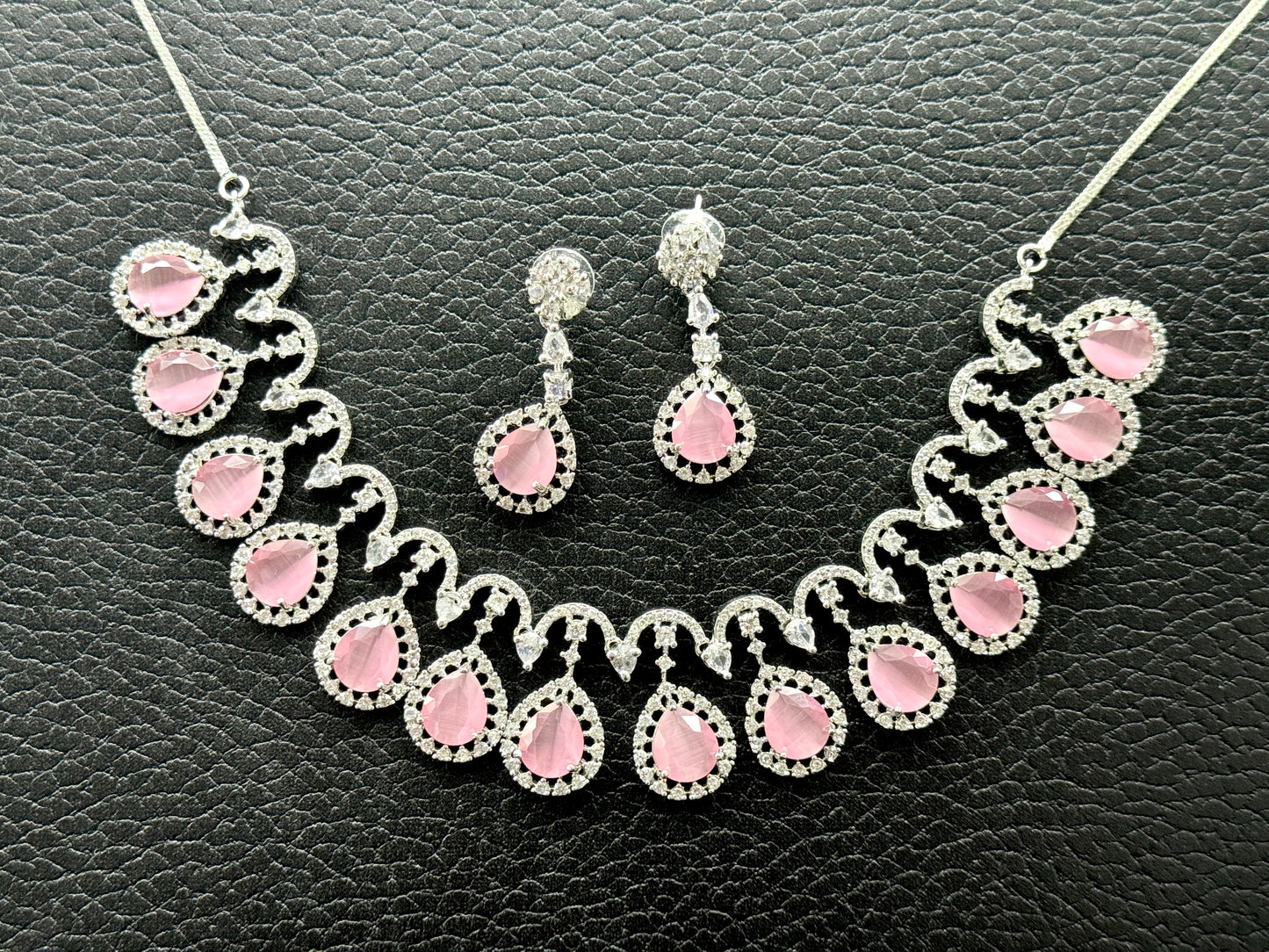 Baby Pink Jewel Set Diamond Glaze 1007