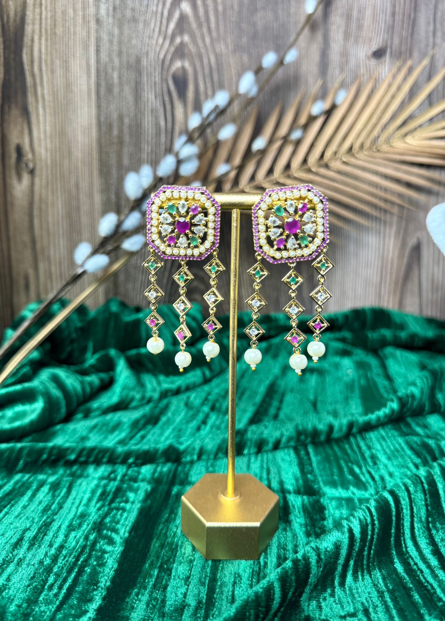 Magenta Green Crystal Set- Charisma 1004