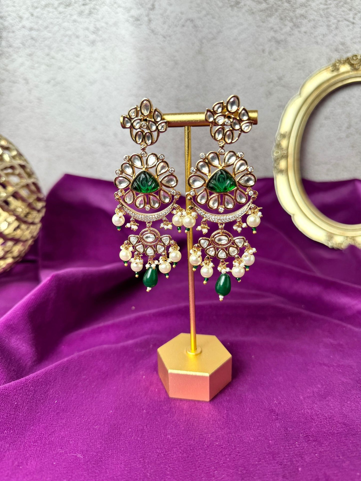 Emerald Green Kundan Set- Roar 1010