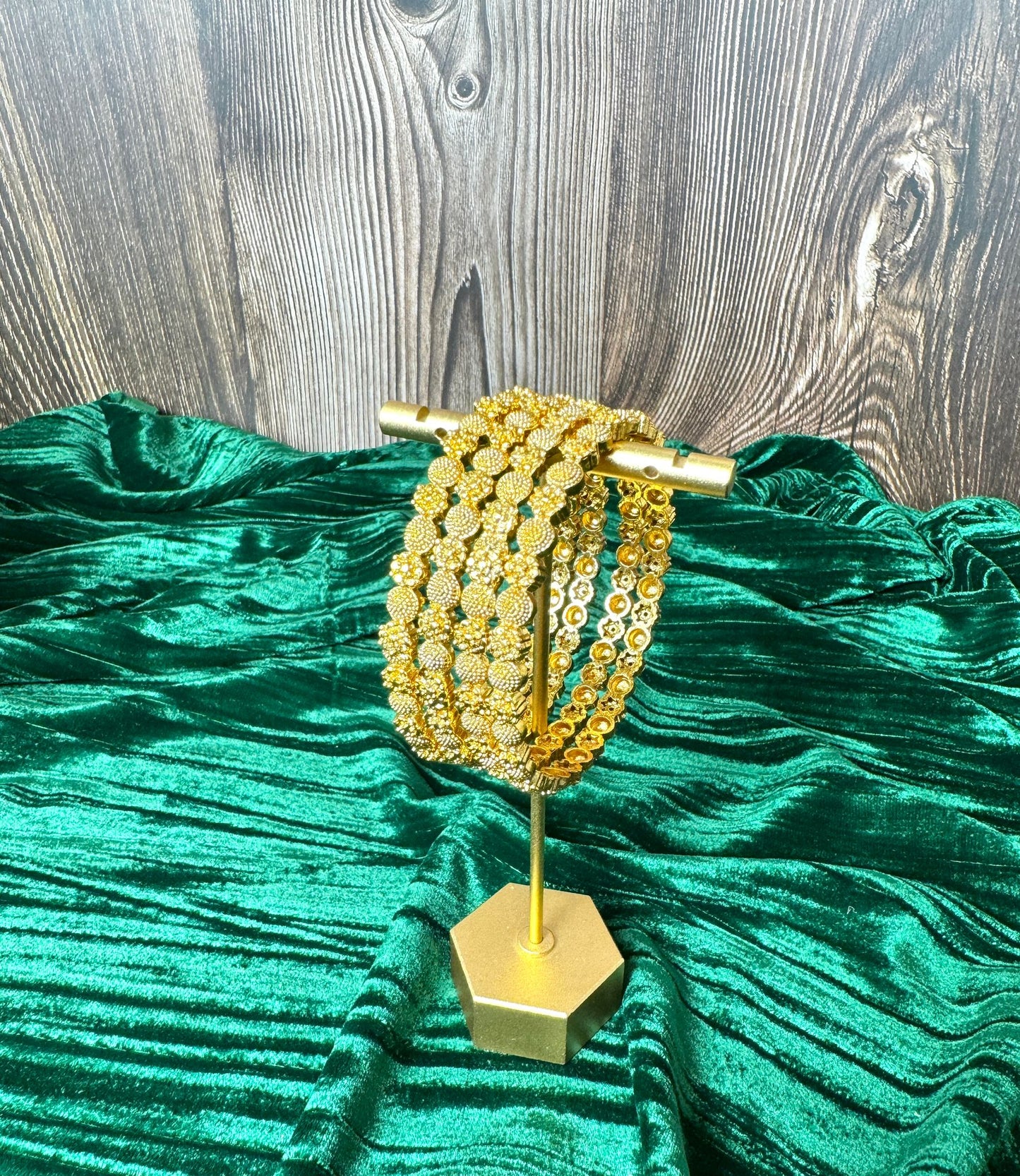 Gold Bangles ( Set of 4) - Charisma 1023