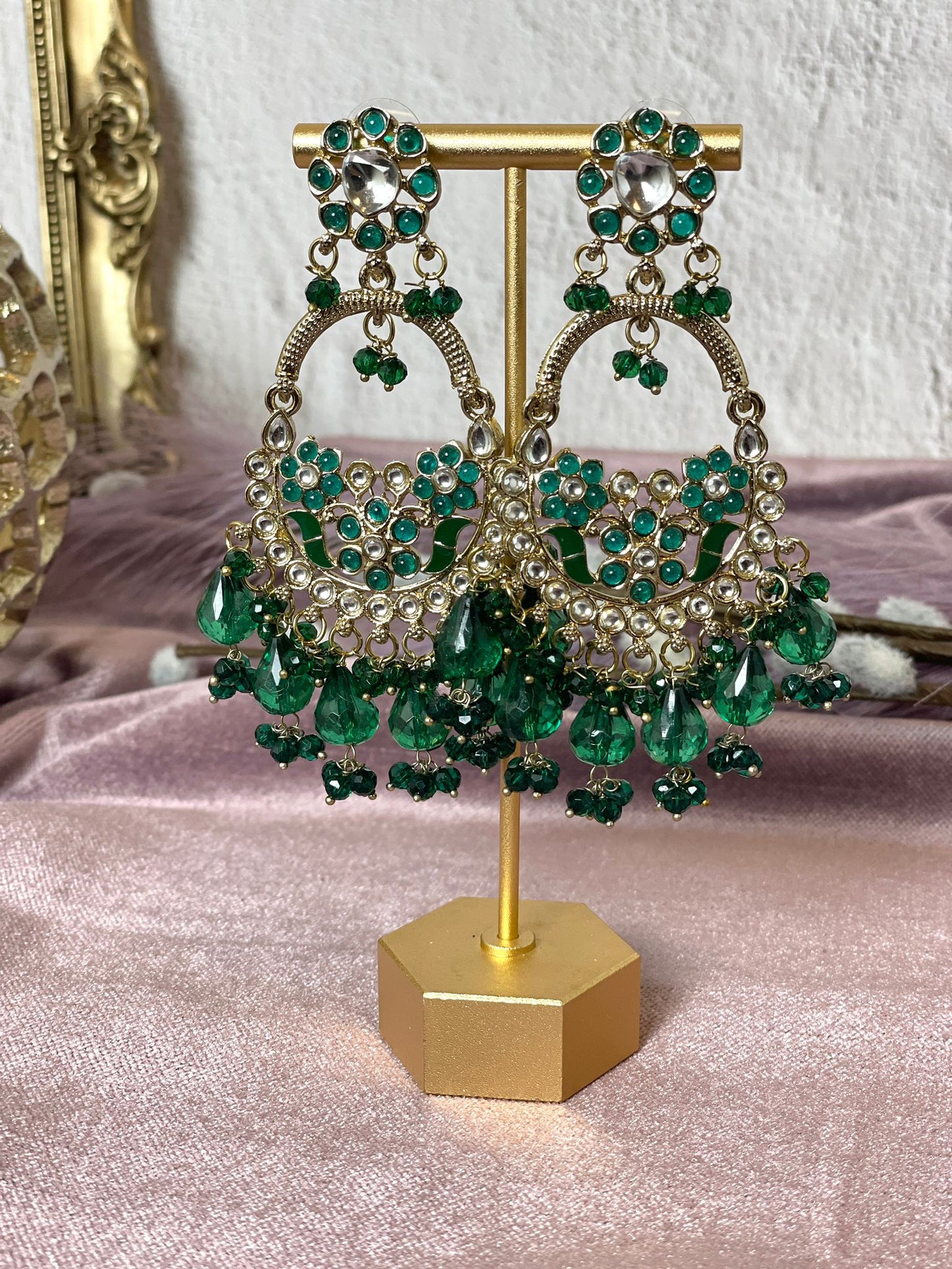 Emerald Green Chandbalis - Aura 1010