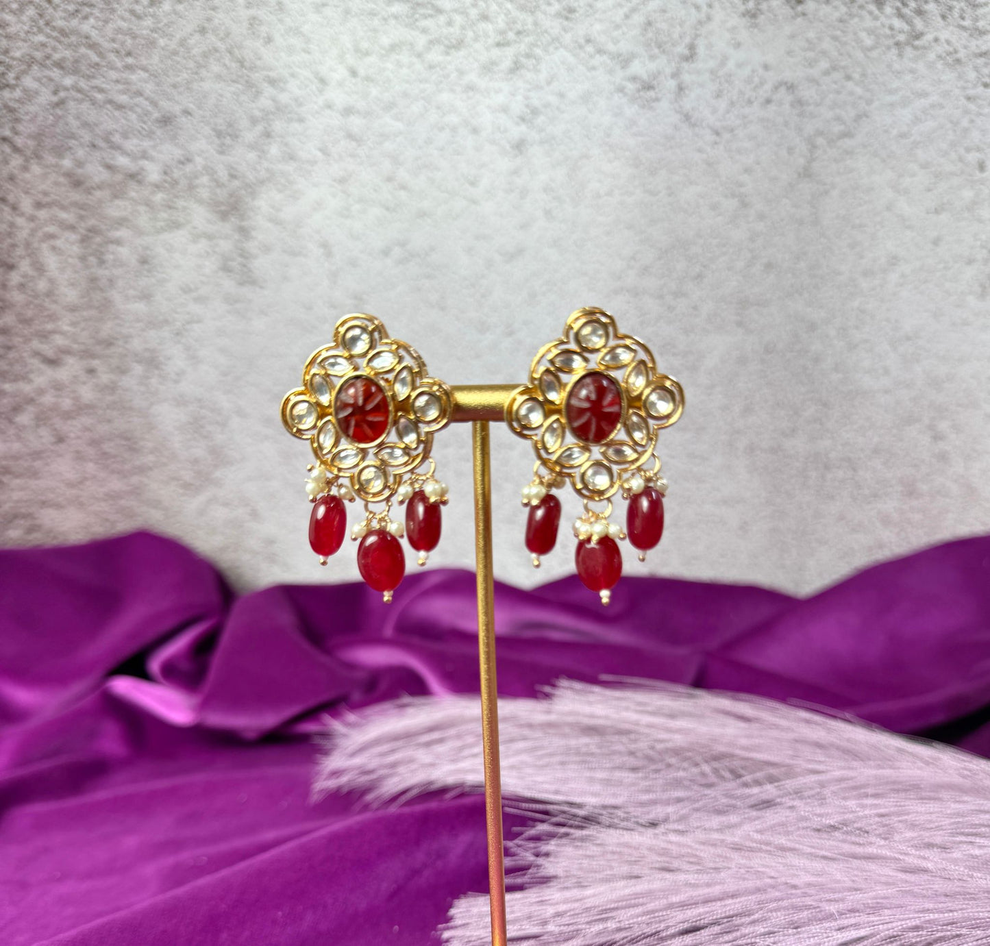Burgundy Tyaani Choker Set- Roar 1032