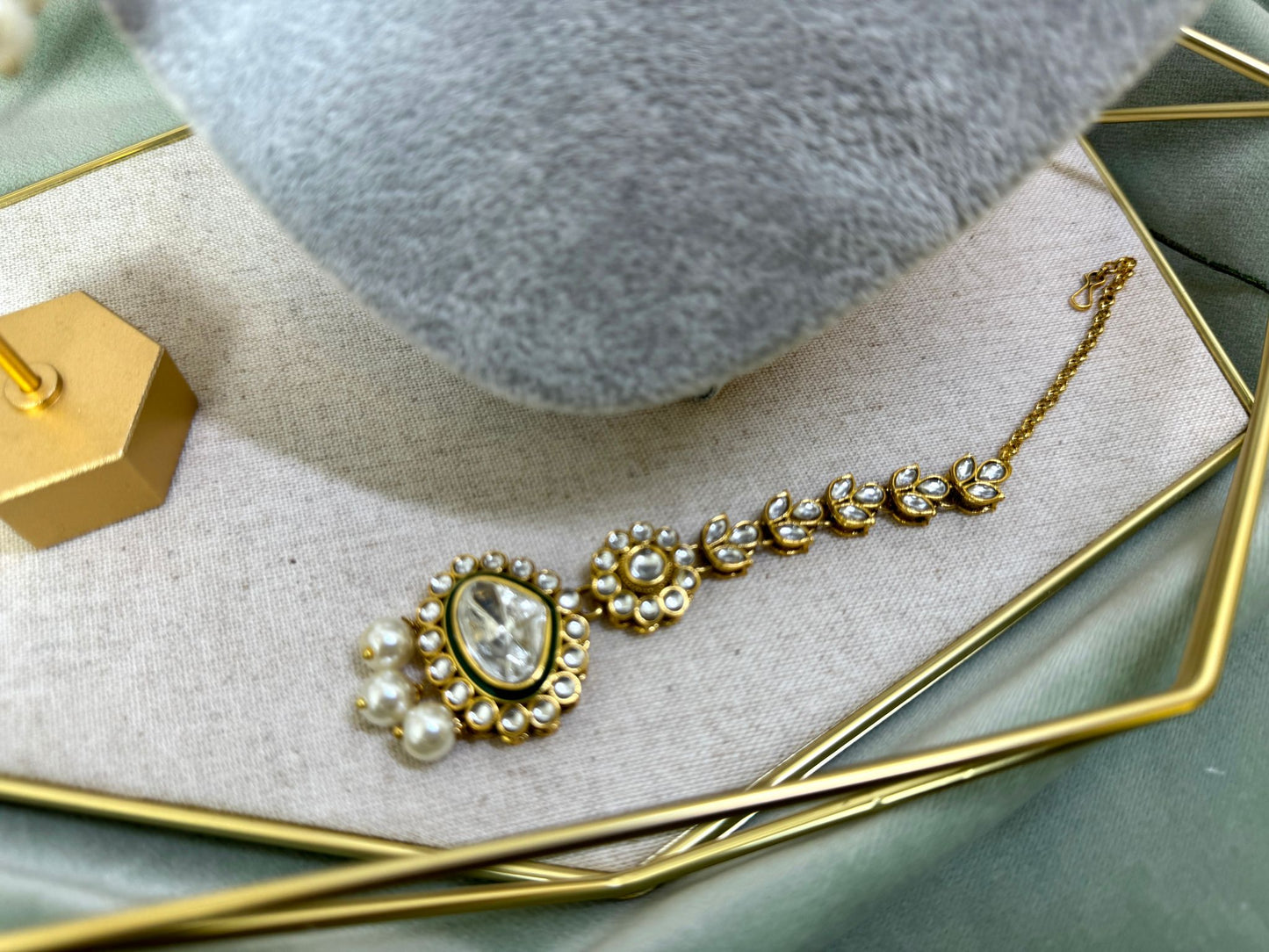 Gold Kundan choker set- Grace 1003