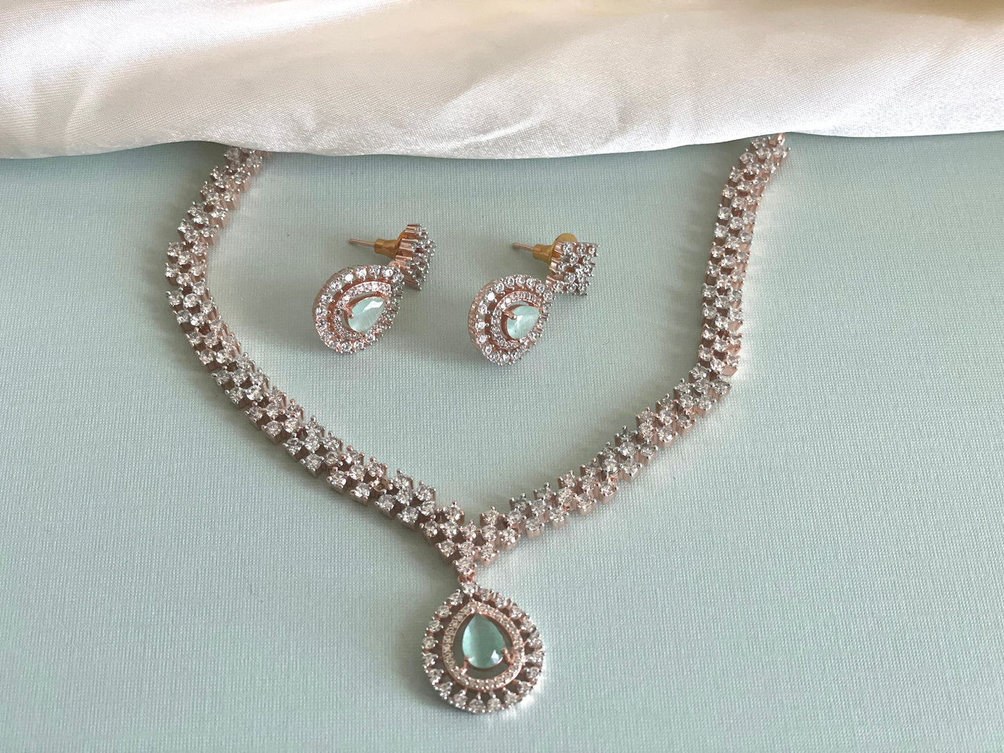 Mint Crystal Necklace