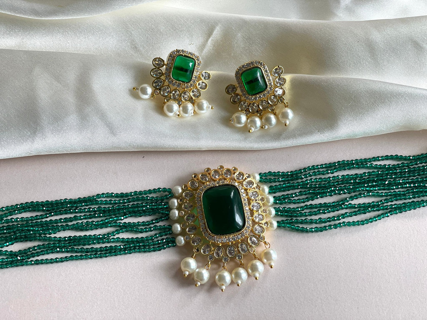 Indian Green Pearl Choker