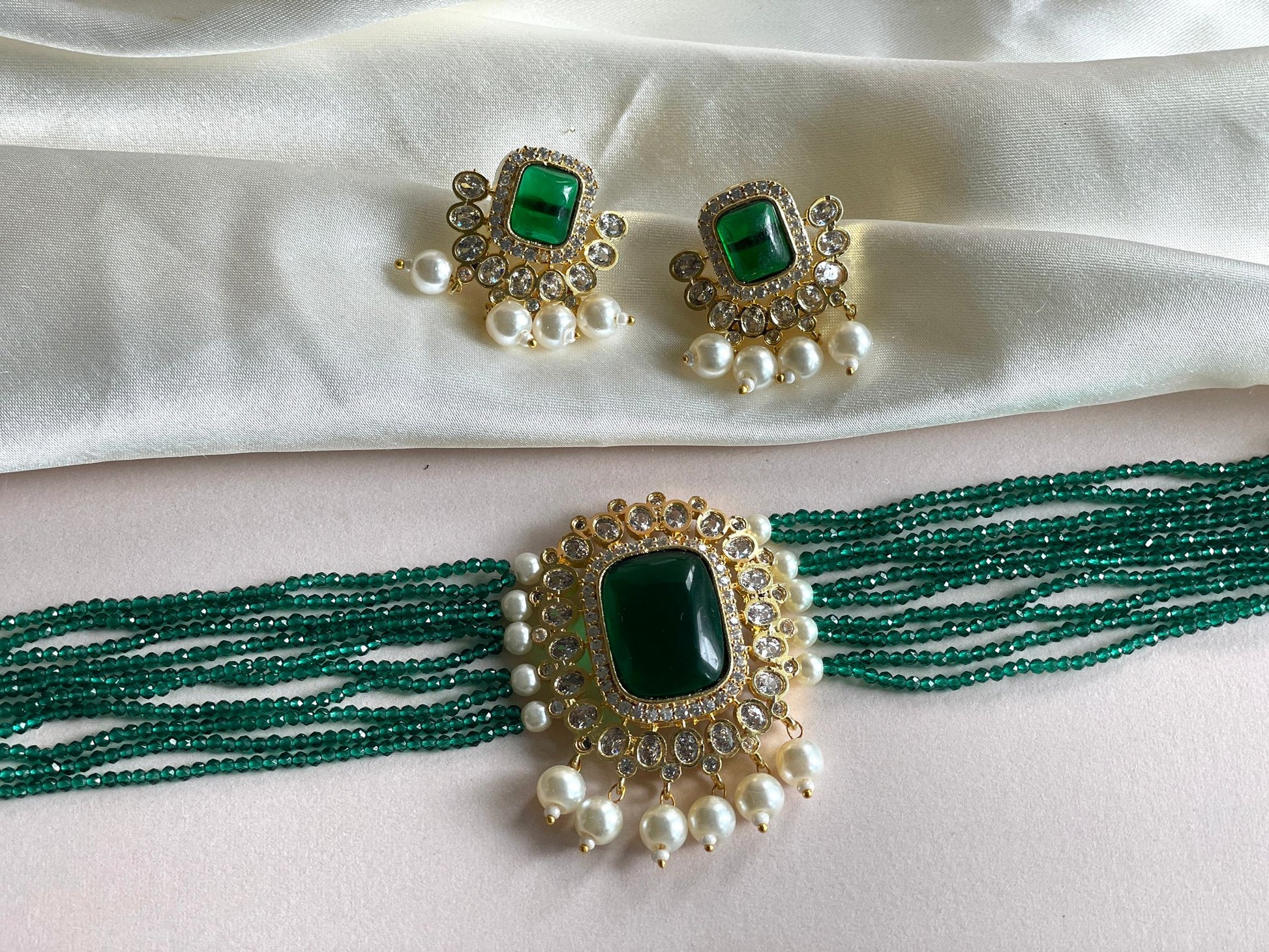 Indian Green Pearl Choker