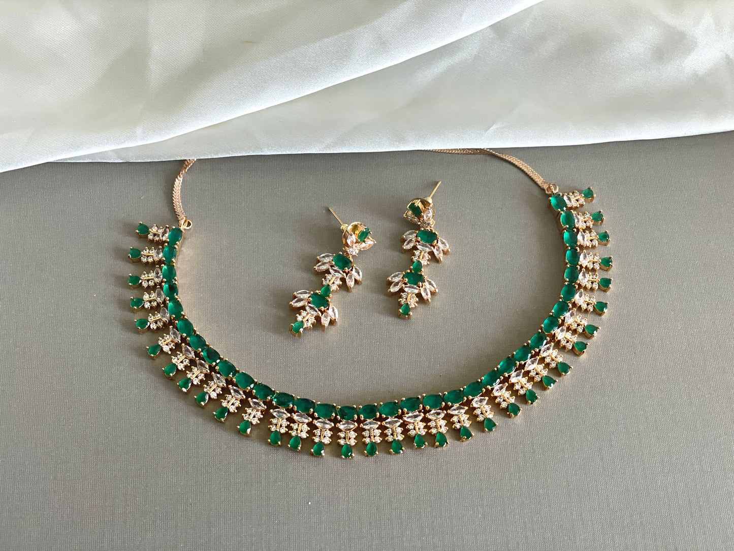 Emerald Green AD Necklace