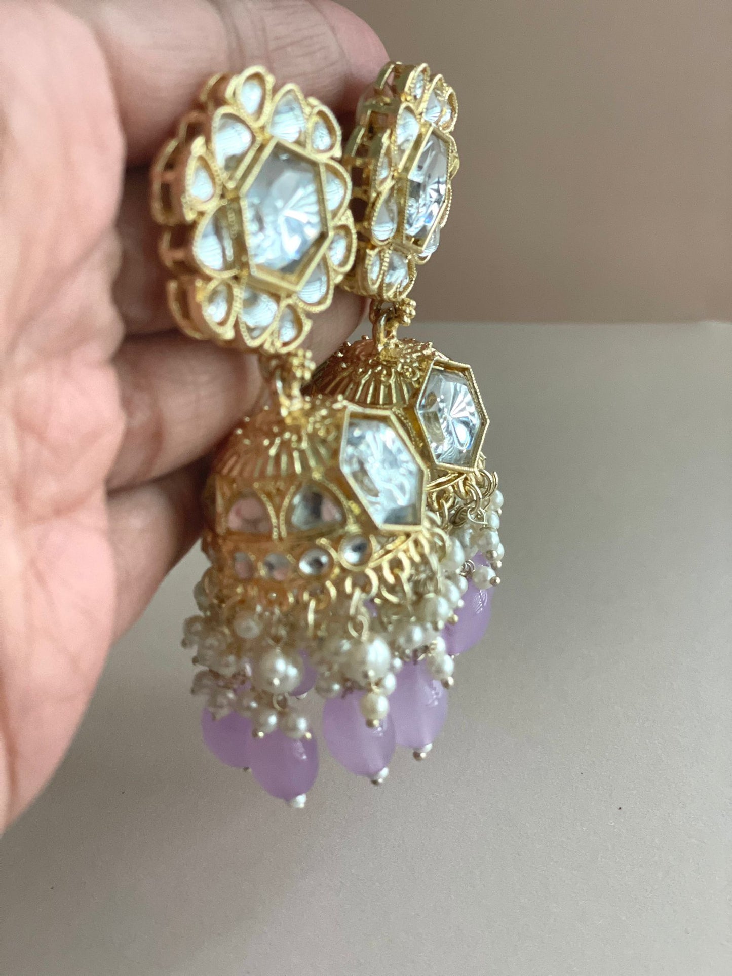 Saanvi Jhumka- Lavender