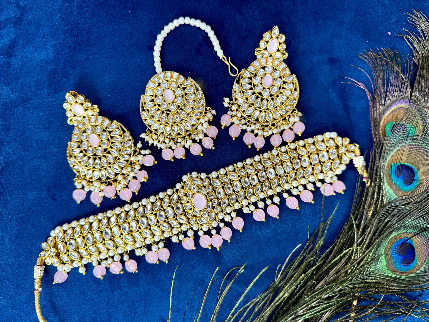 Pink Kundan Choker- Majesty 1010