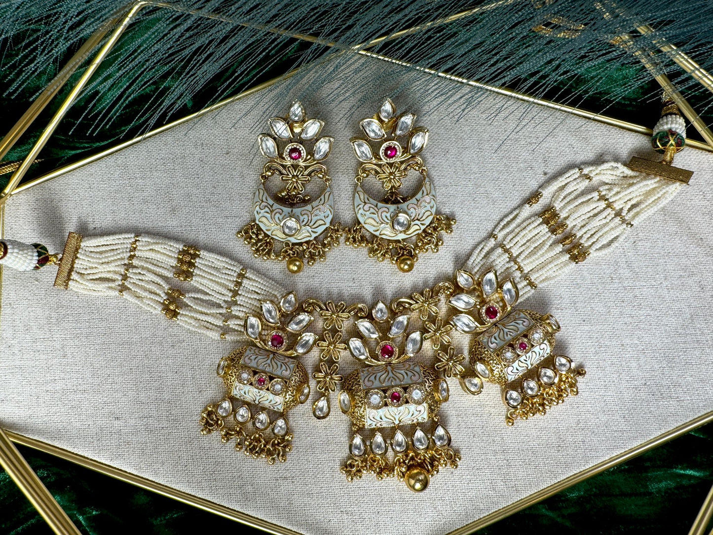 Pearl Meenakari Choker- Charisma 1010