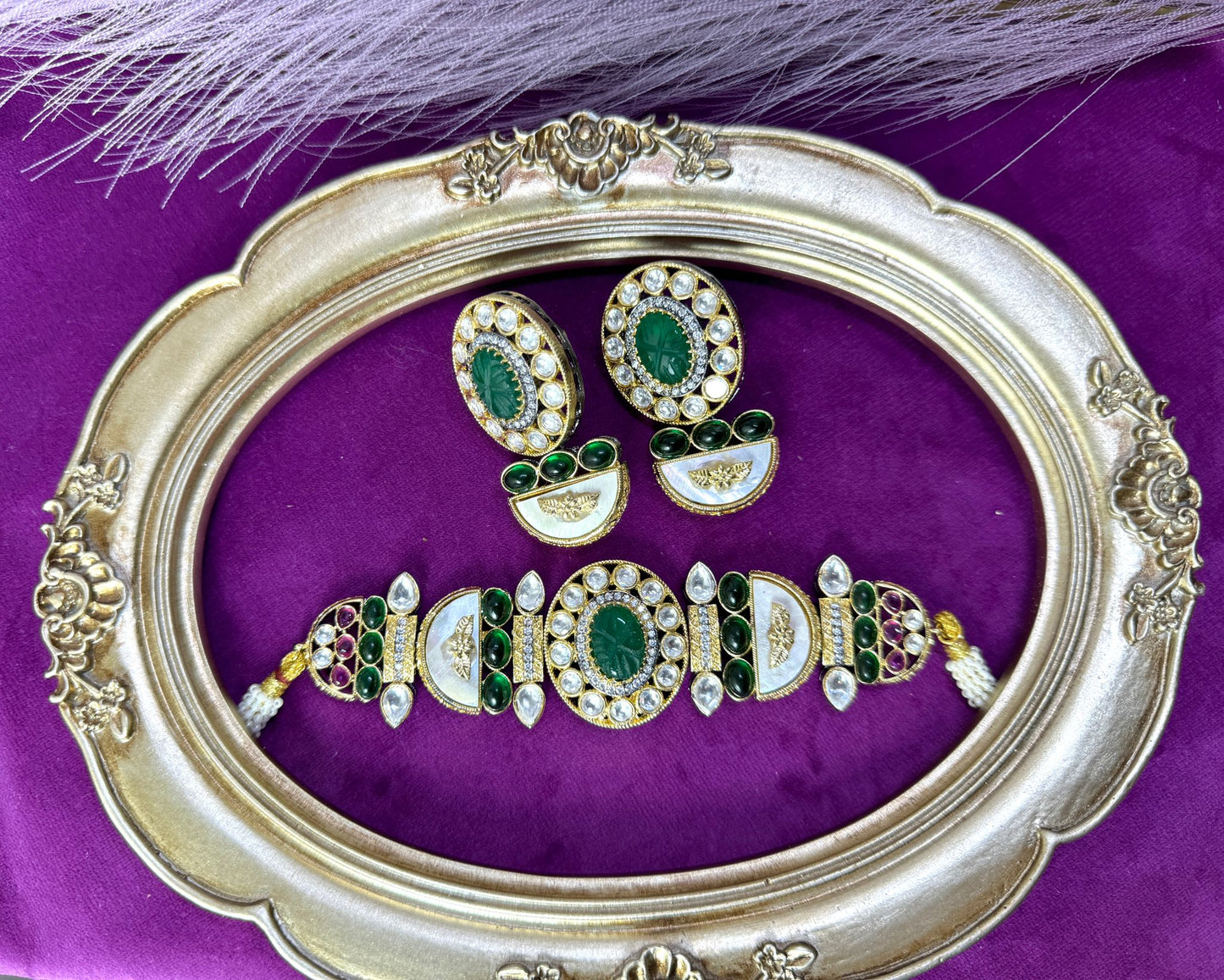 Green Multicolor Victorian Set- Roar 1020