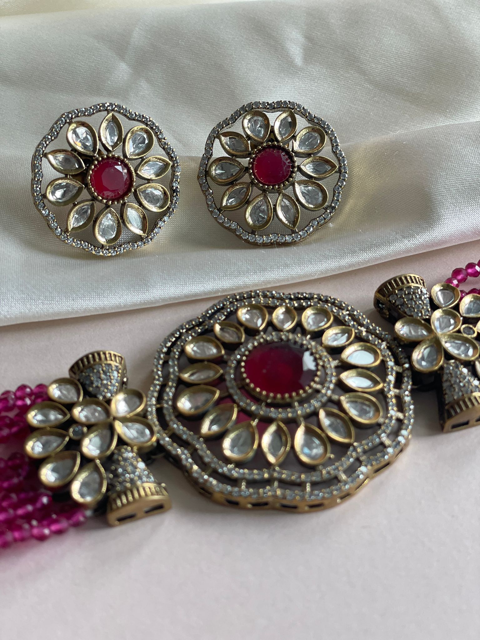 Magenta Victorian Indian Choker