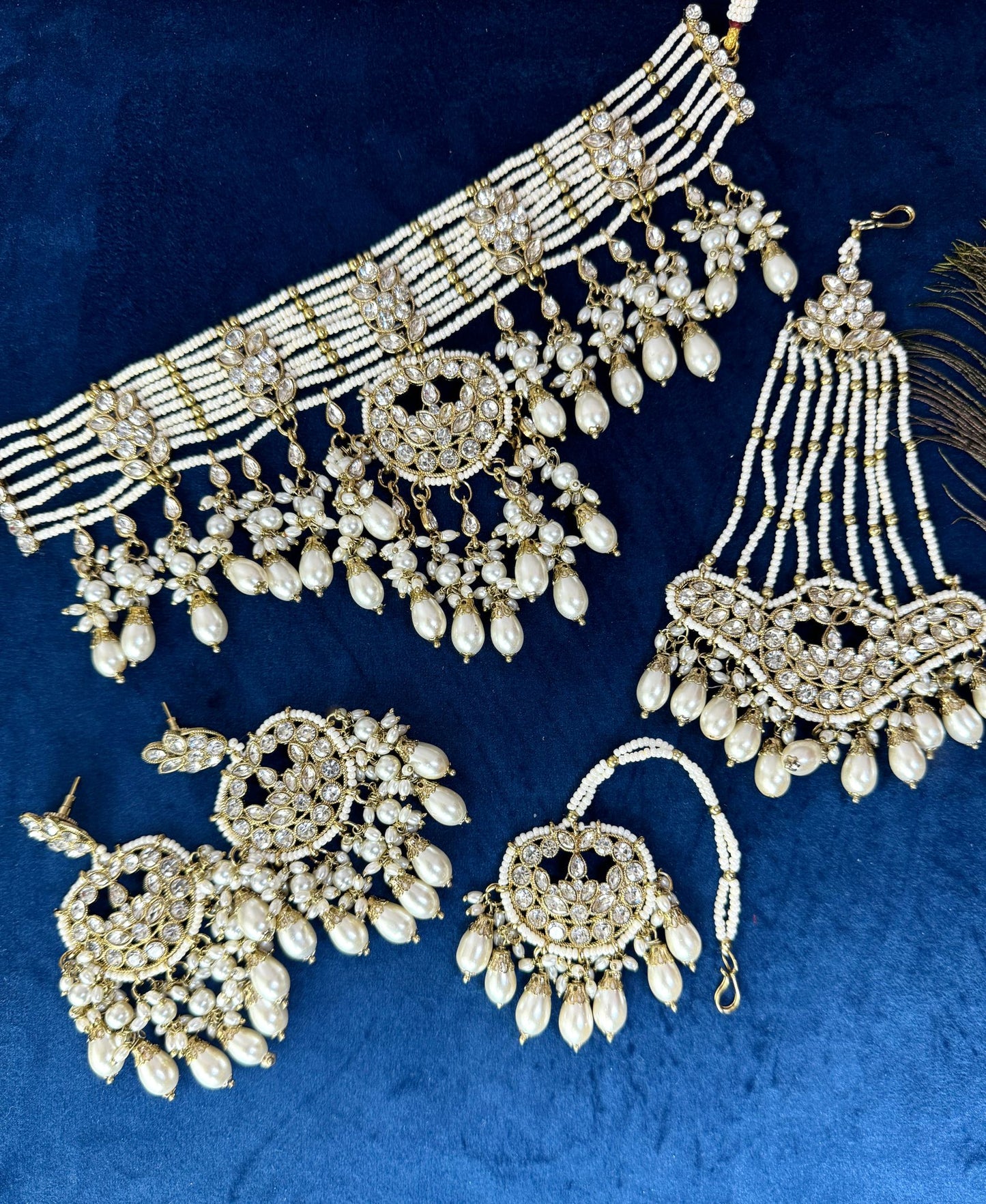 Gold Pearl Bridal Set- Majesty 1012