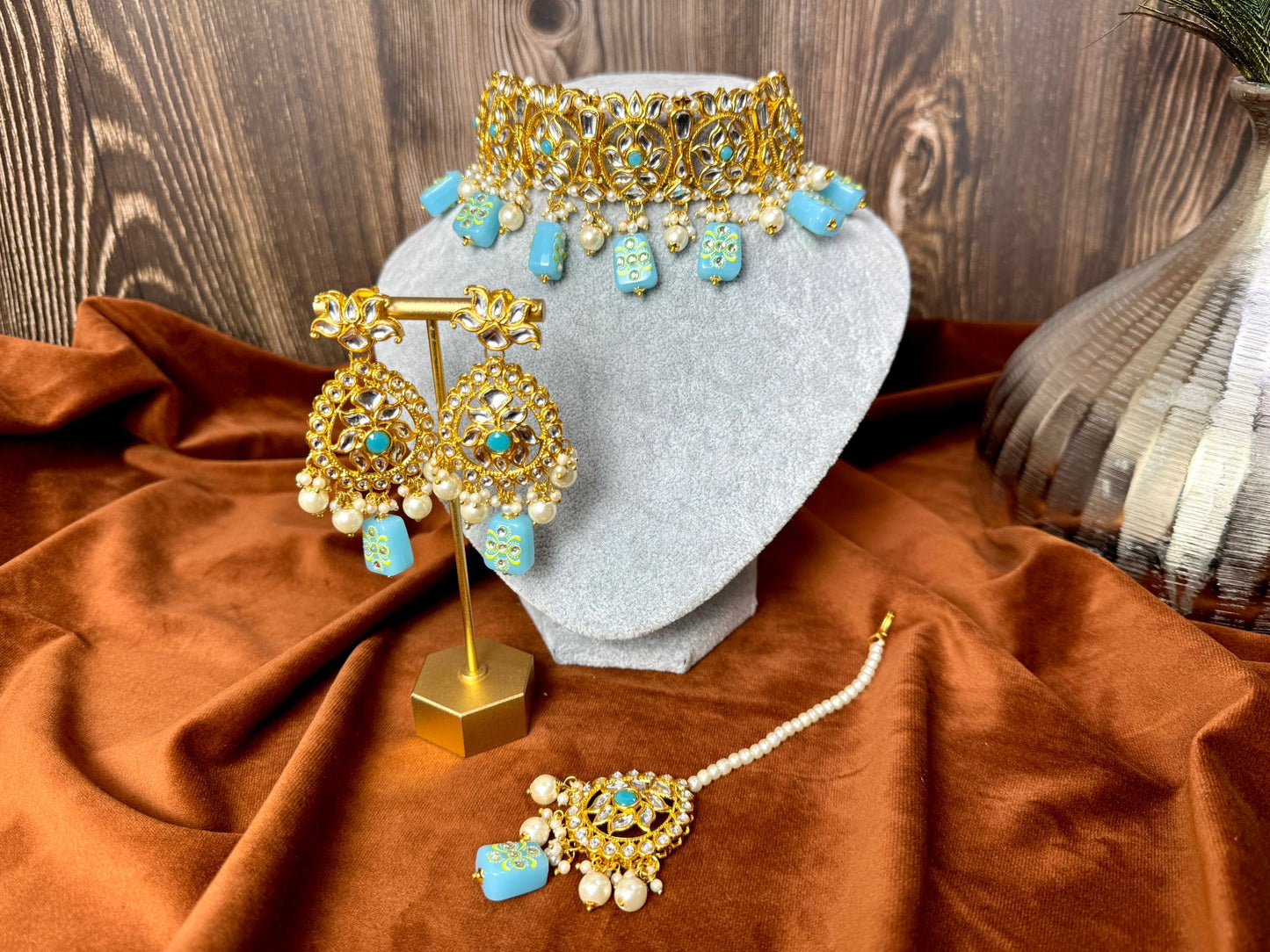 Baby Blue Meenakari Set- Charisma 1005