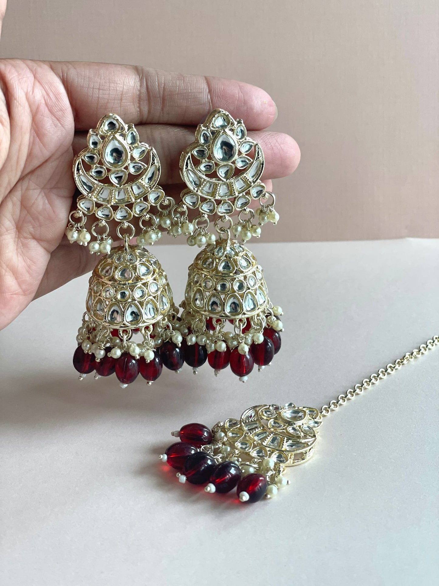 Soma Tikka Set- Maroon