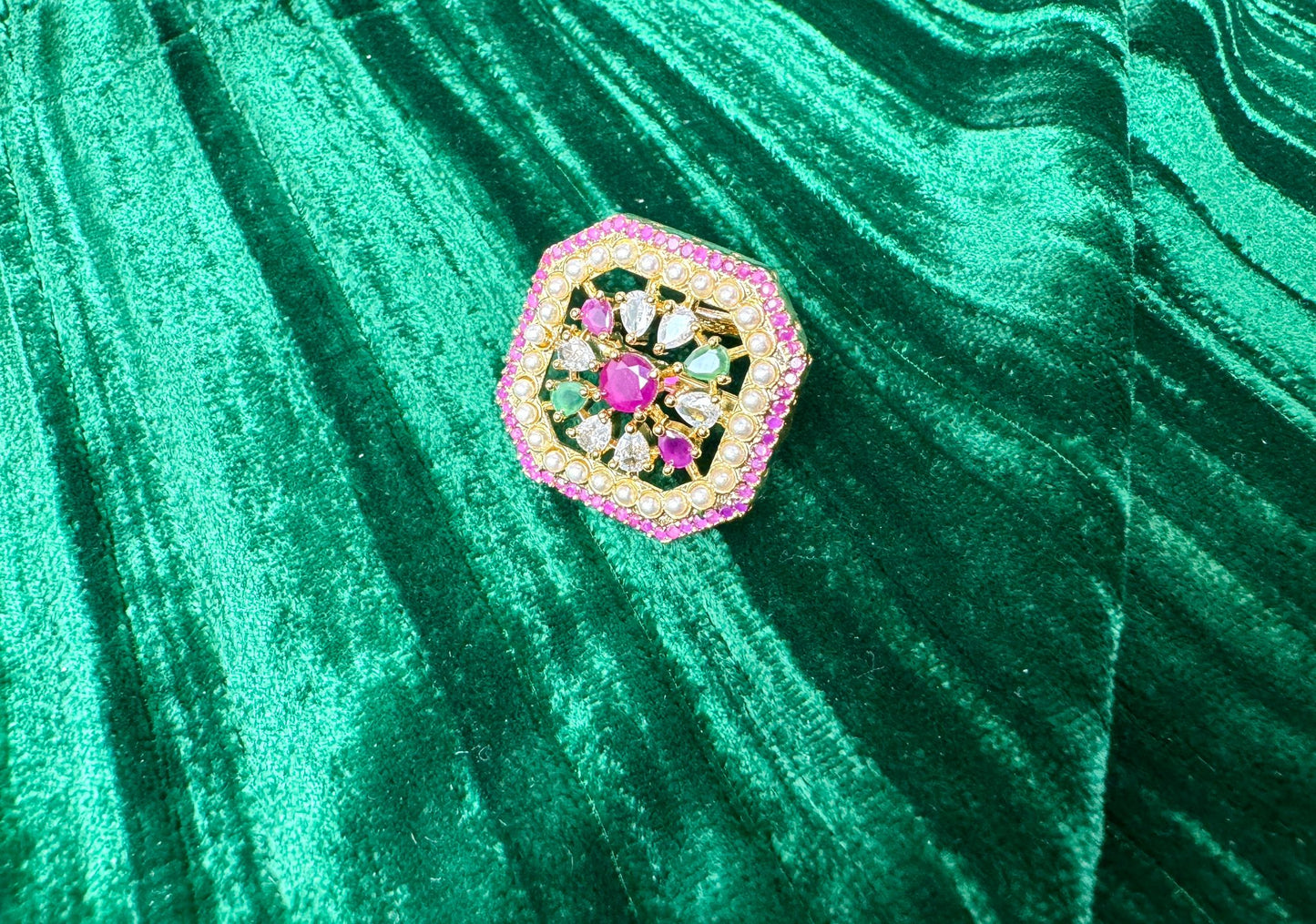 Magenta Green Crystal Set- Charisma 1004