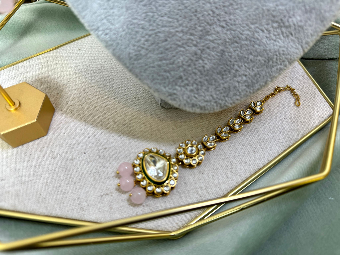 Light Pink Kundan Choker Set- Grace 1003