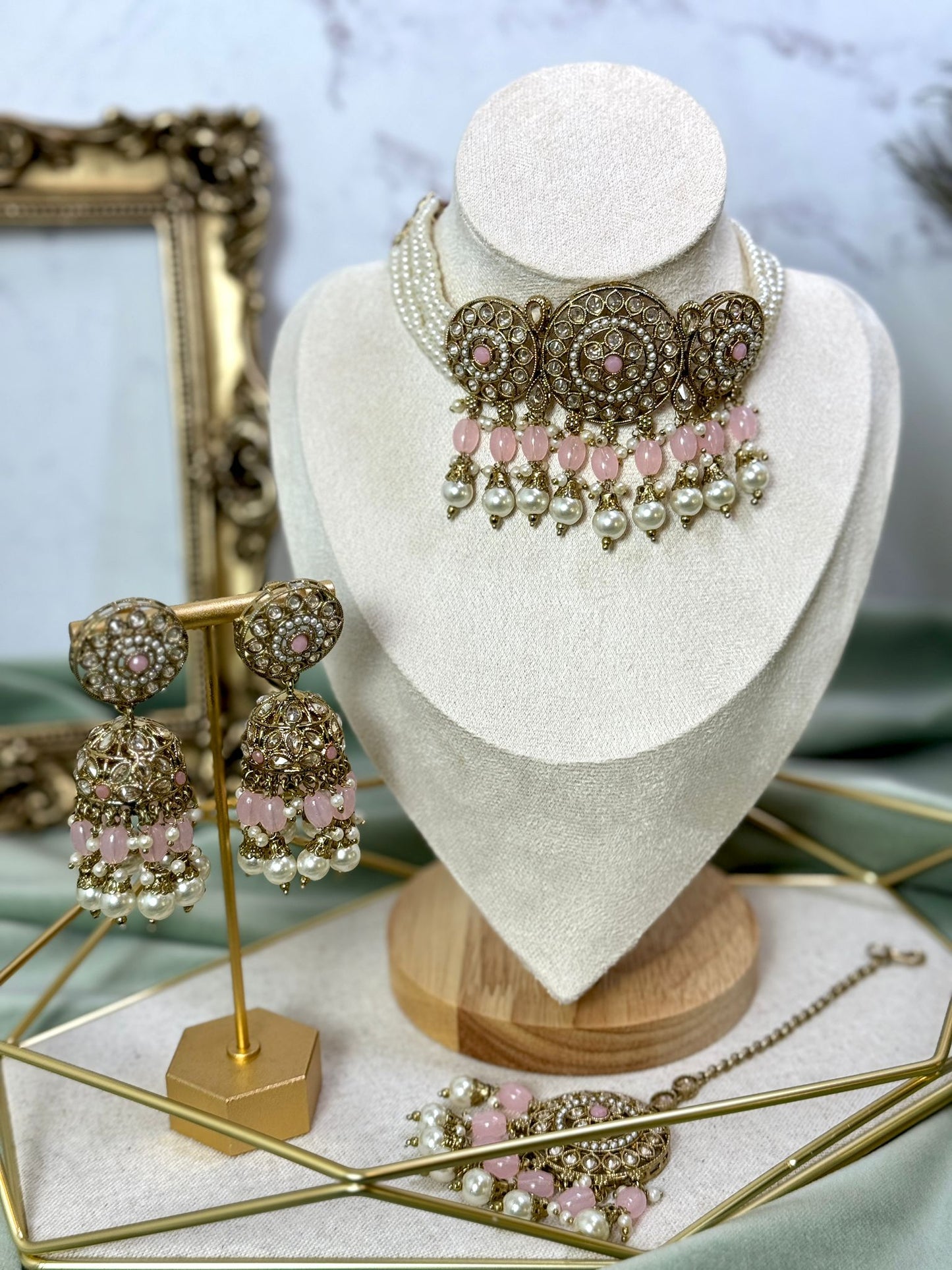 Baby Pink Pearl Choker - Grace 1002