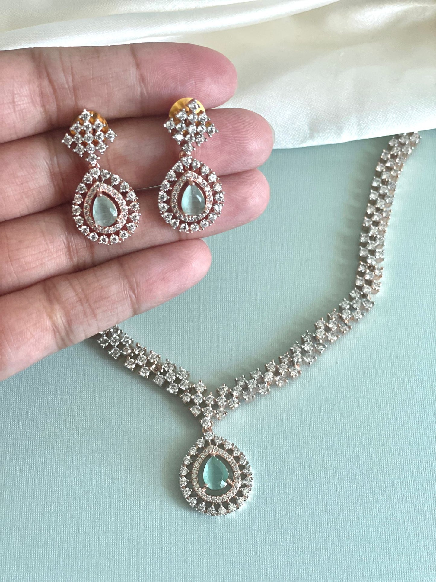 Mint Crystal Necklace