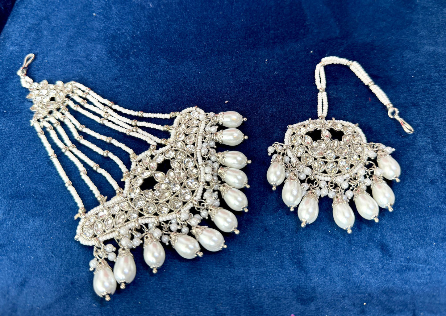 Silver Pearl Bridal Set- Majesty 1012