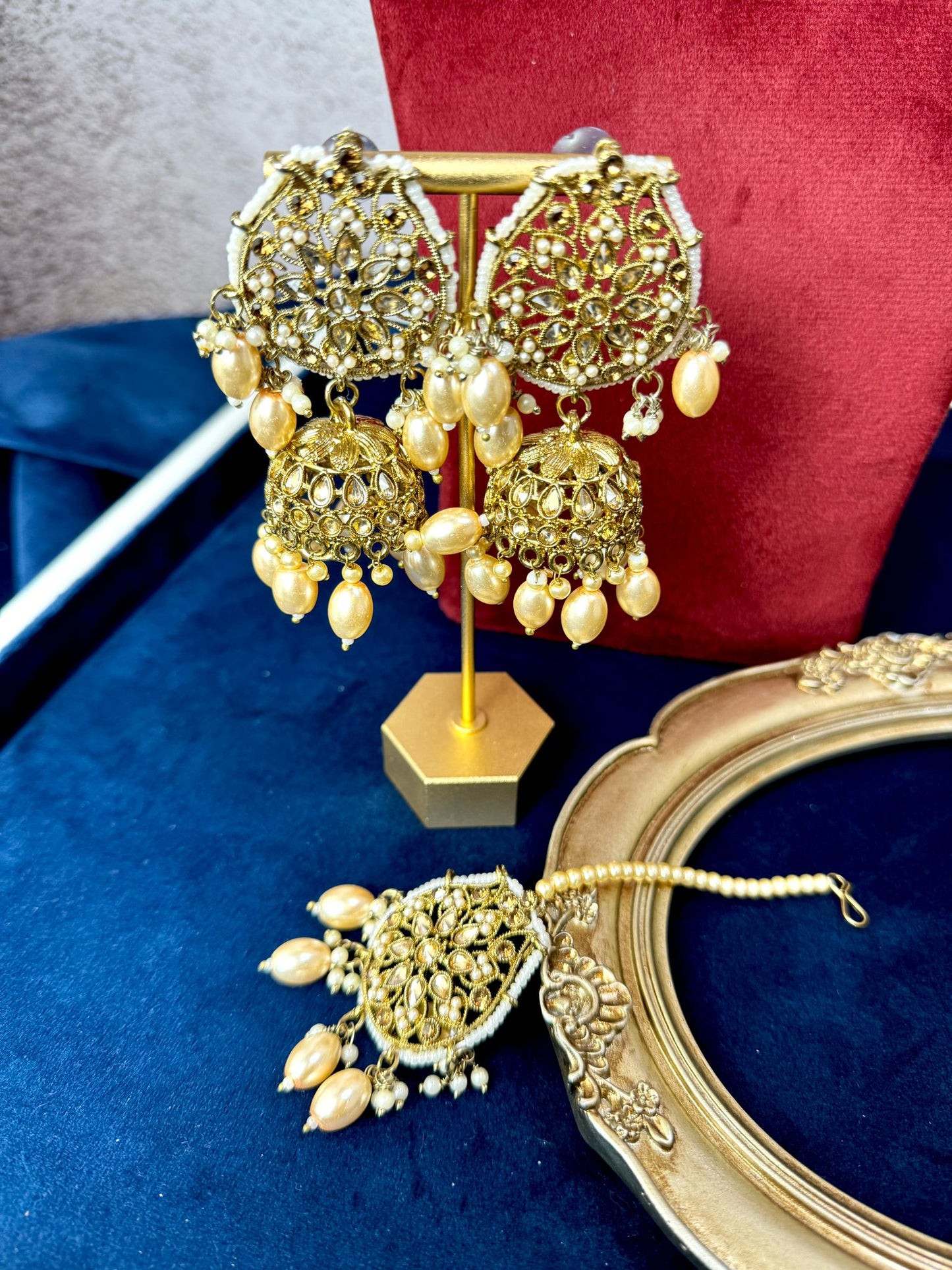 Gold Kundan Set- Majesty 1015