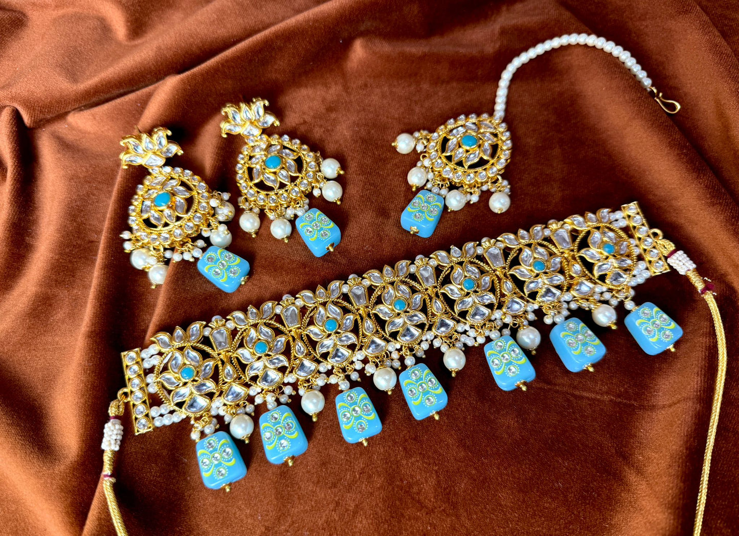 Baby Blue Meenakari Set- Charisma 1005