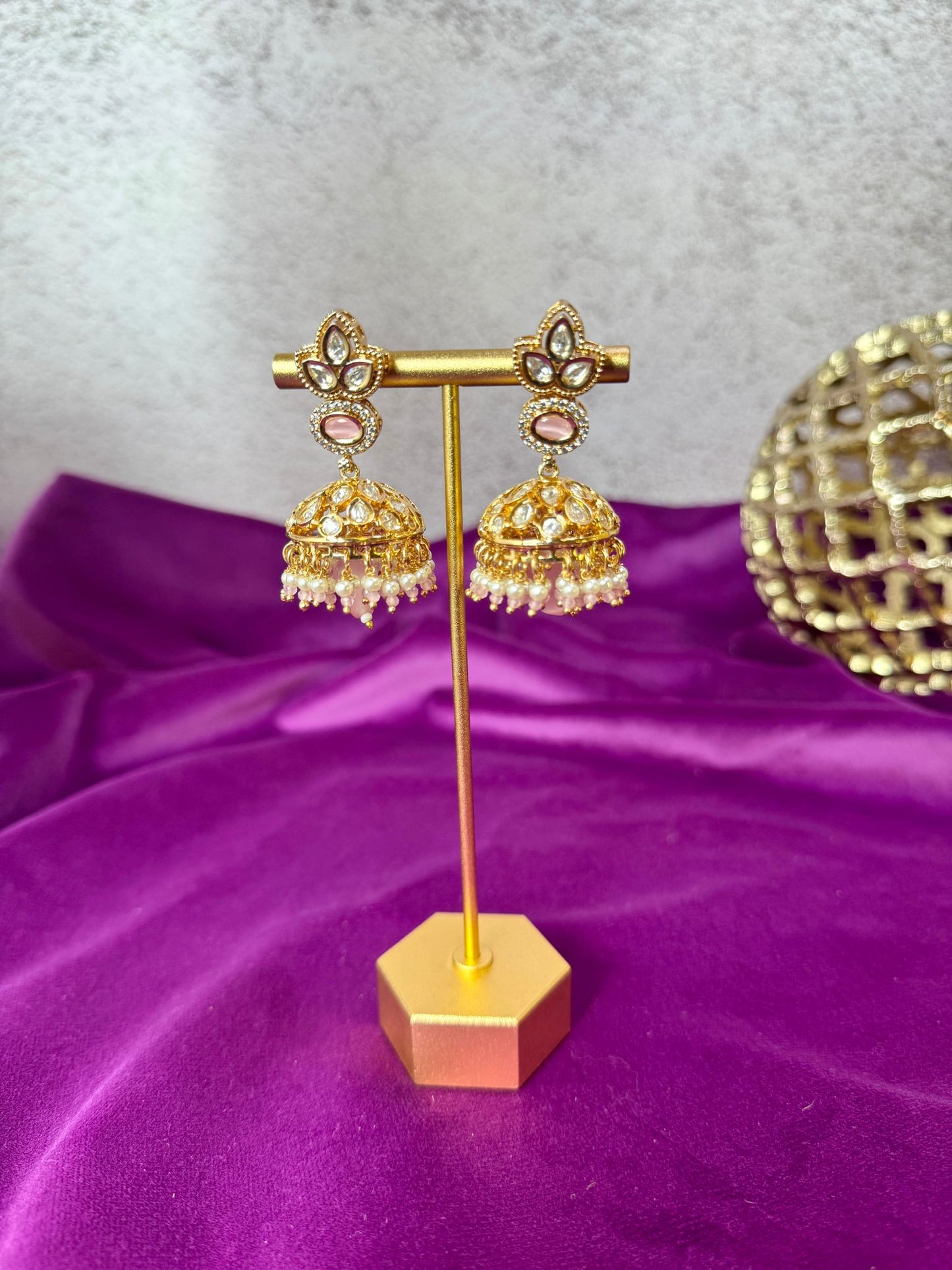 Baby Pink Tyaani Kundan set- Roar 1013