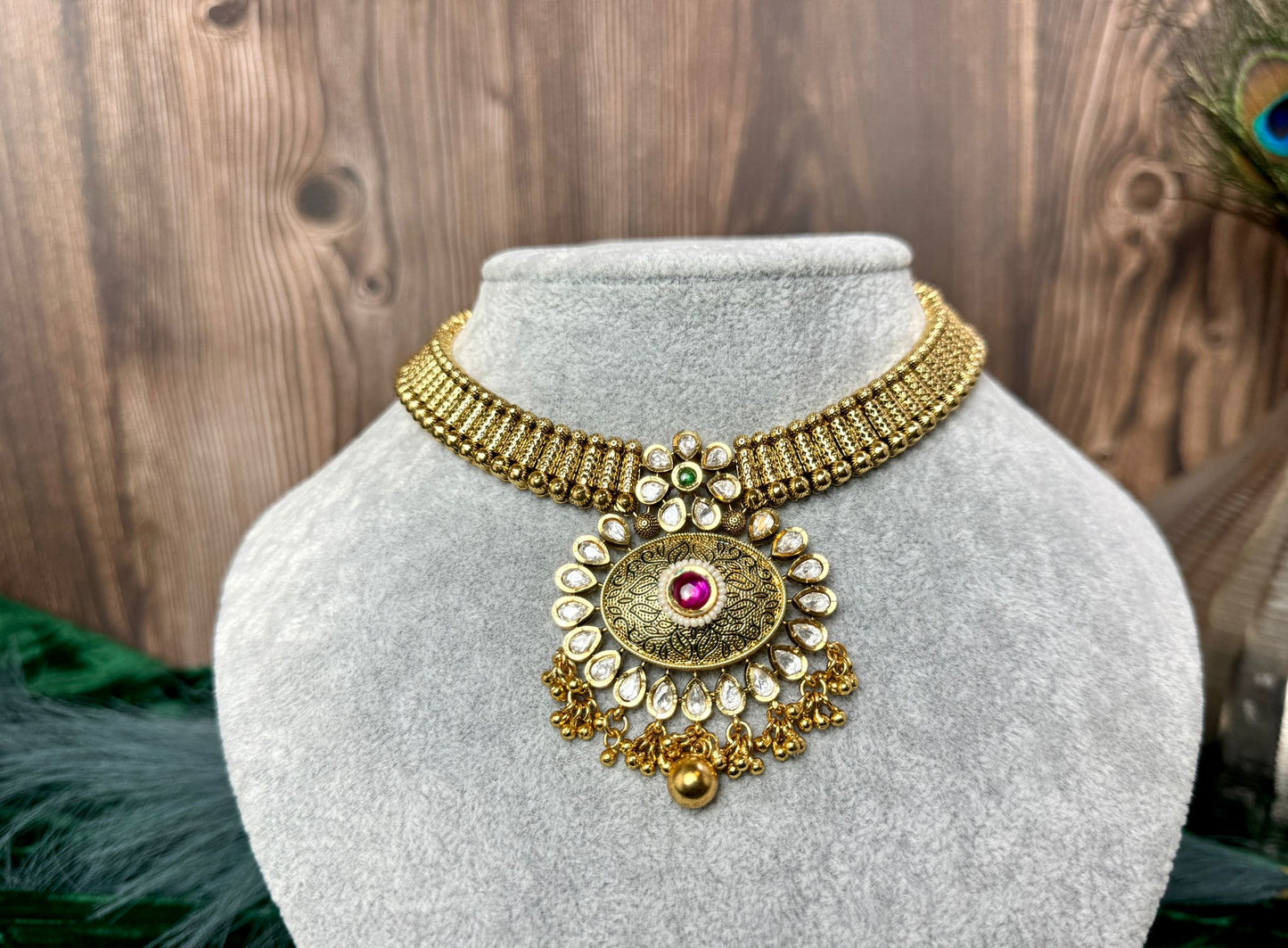 Pink Green Gold Plated Set- Charisma 1015