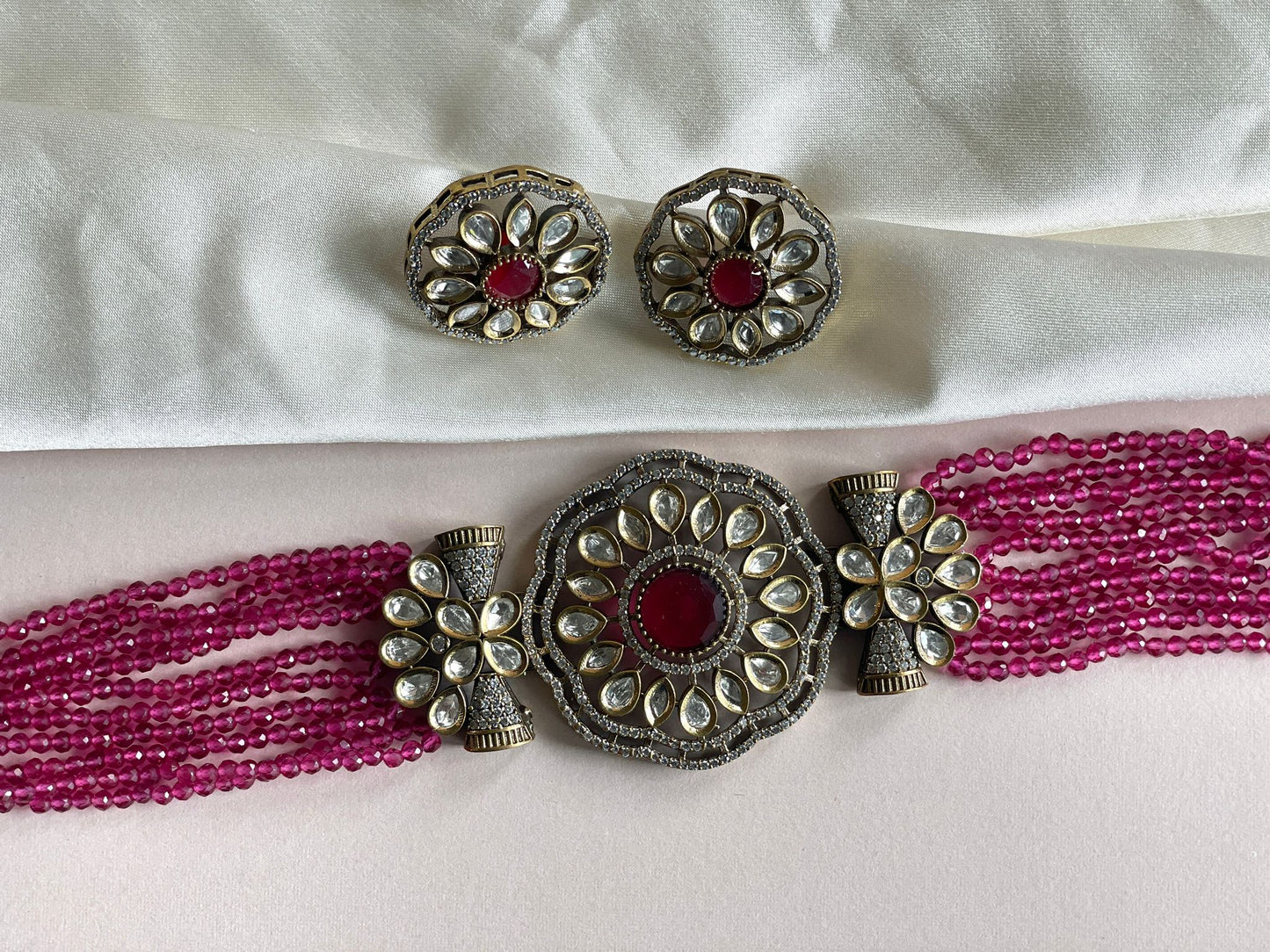 Hot Pink Indian Choker