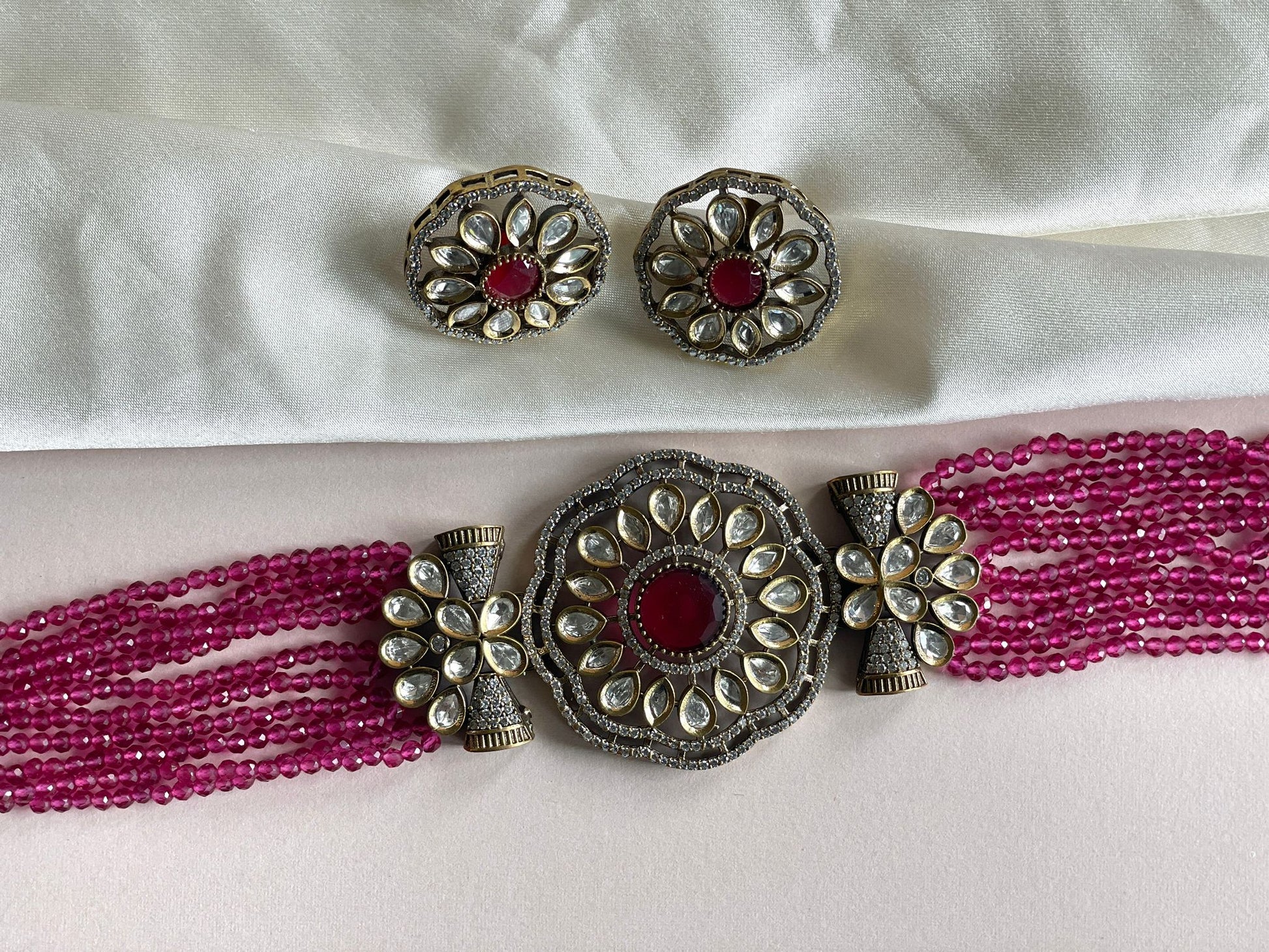 Hot Pink Indian Choker