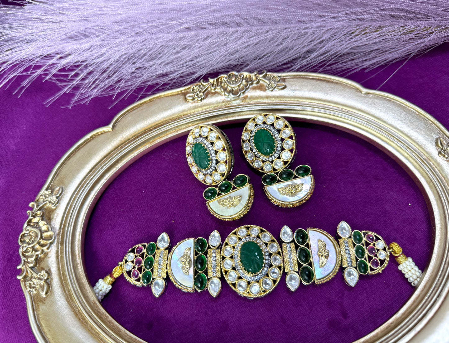 Green Multicolor Victorian Set- Roar 1020