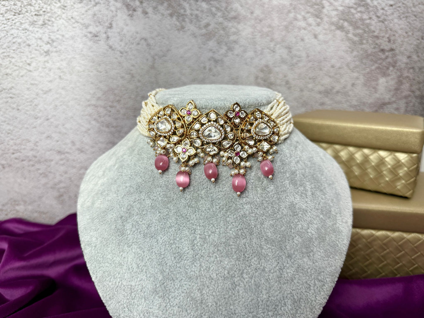 Baby Pink Tyaani Choker- Roar 1016